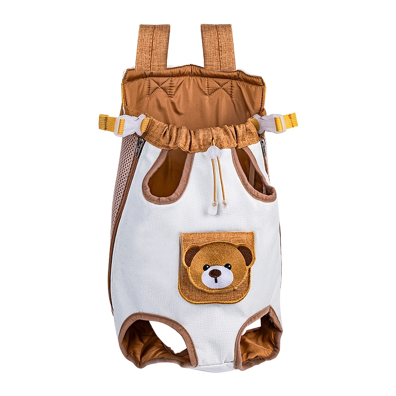 Portable Pet Backpack for Dogs and Cats, Cute Bear Style
