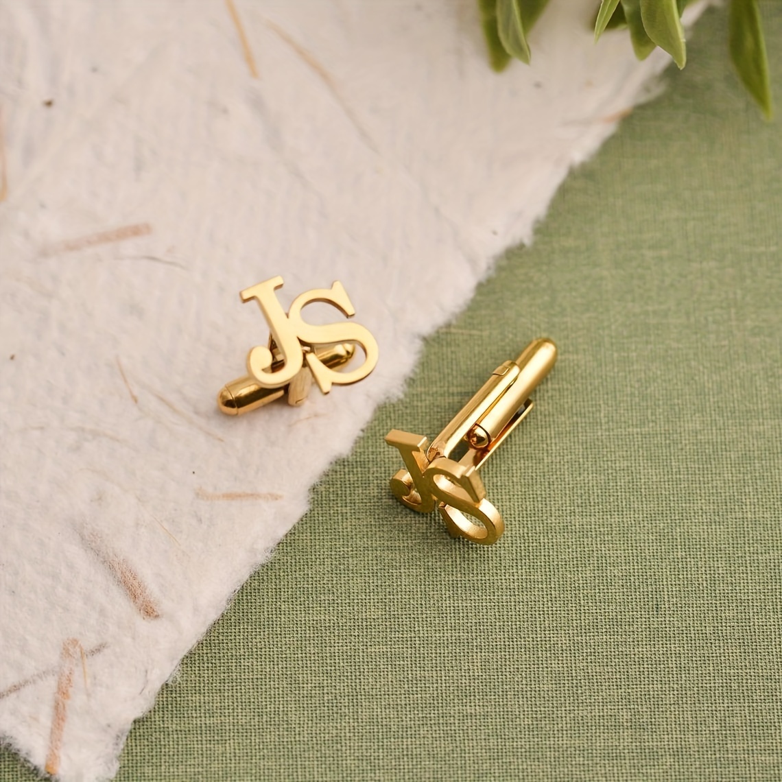 TEMU Custom Two-letter Cufflinks For Men, Personalized Phonetic Alphabet Letter Cufflinks, Stainless Steel Minimalist Initial Gentleman Cufflinks,