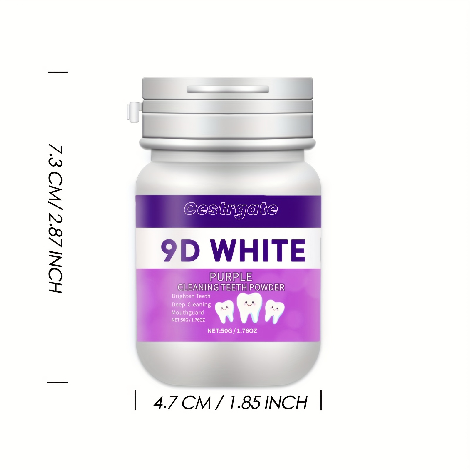 9D Purple Teeth Whitening Powder for Deep Cleaning