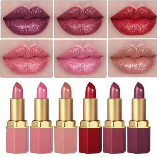 6 pack cream lipstick long lasting moisturizing creamy formula easy to apply smooth texture 6 versatile berry tones for all light beige tones occasion makeup luxurious packaging rich moisturizing ingredients easy application glossy hydrating formula beauty enthusiasts