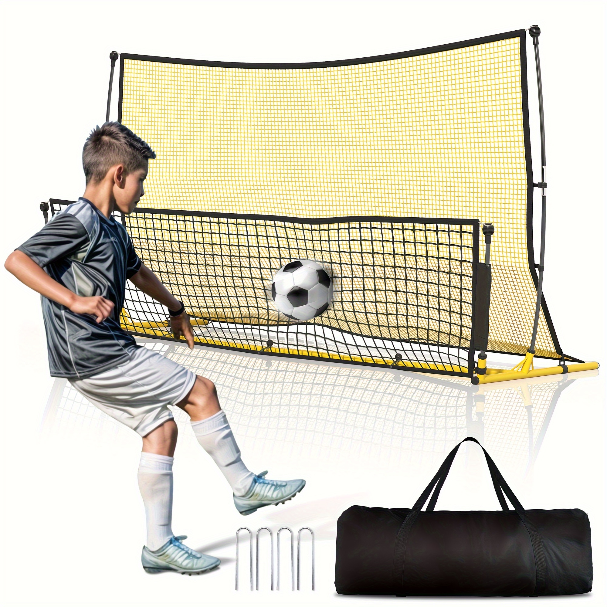 

2 In 1 7x4ft Soccer Training Net Bounce Back Net, Suitable For Indoor Outdoor Football Practice