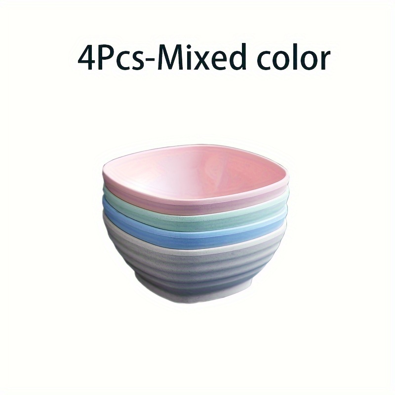 Image of 4pcs, Cereal Bowl, Salad Bowl, Oatmeal Bowl, Rice Bowl, Reusable Tableware, Multifunctional Grain Salad Bowl