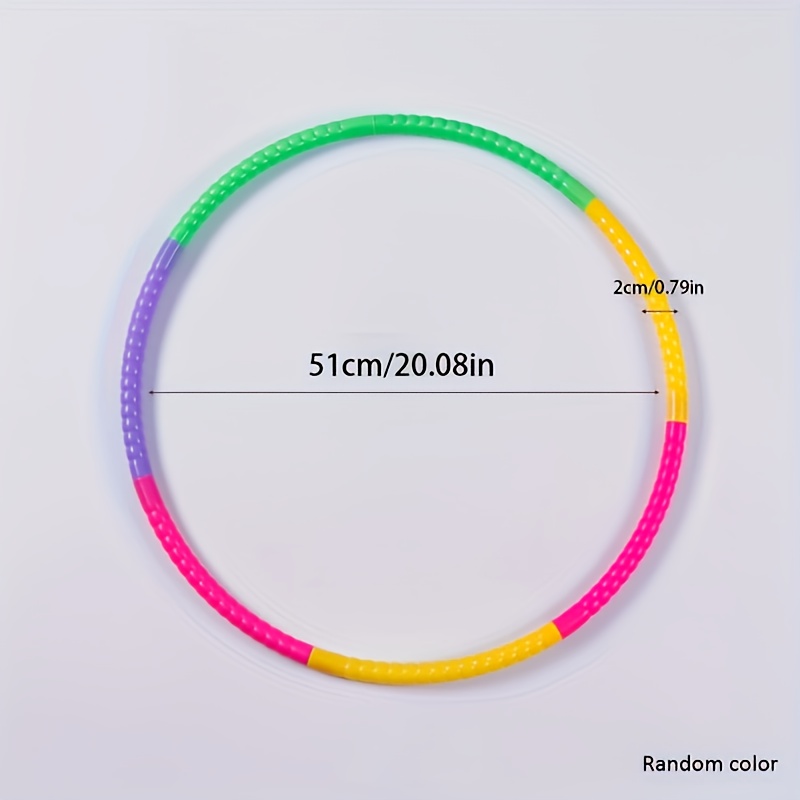 Image of 6/7/8 Sections Correspond To Random Color Parts Of 45/51/59cm/in, Detachable Sports Fitness Equipment Plastic Band Gymnastic Band Detachable Plastic Dance Band Outdoor Game Band Game Toy