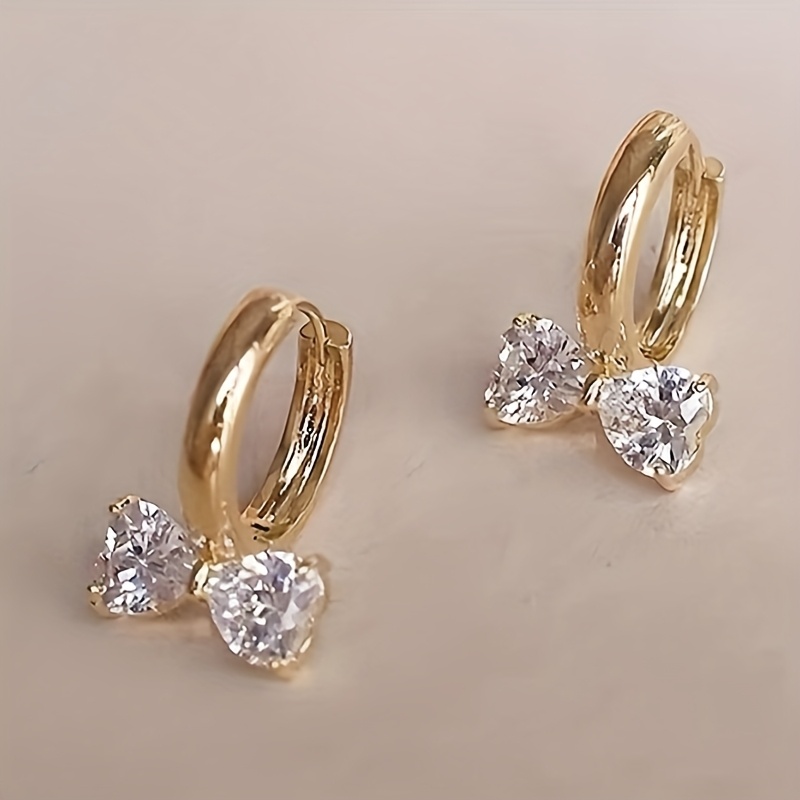 TEMU 1 Paire de Boucles d'Oreilles Nœud Ludiques, Élégantes et Exquises, Adaptées aux Fêtes de Femmes, aux , au Port ou aux Cadeaux