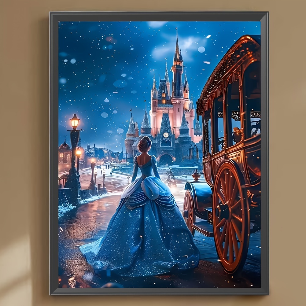 

Mosaïque festive 5D DIY : kit de peinture diamant château princesse avec diamants ronds, 11,8 x 15,7 pouces, cadre en acrylique (PMMA), parfait pour la décoration intérieure