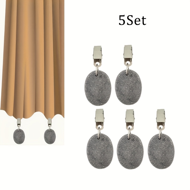 Image of 5/8/12pcs Home Curtain Weight Set, Outdoor Curtain Weight, Stainless Steel Clip, Durable Weight Block Suitable For , , Sunshades, Multifunctional