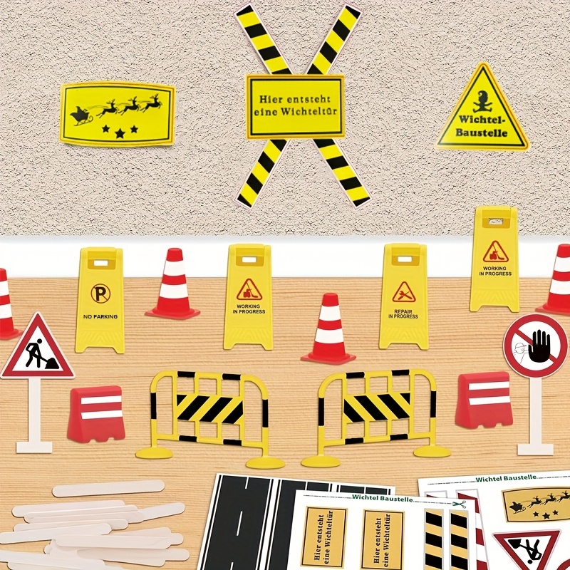 Miniature Construction Site Kit, A Set Of Miniature Additions, Construction Site Miniature Additions, Christmas Miniature Construction Site, Miniature Additions, Construction Site