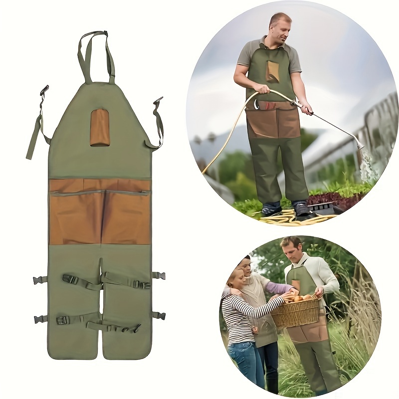 

Stylish Color- Gardening Apron With Oxford Fabric, Leg Protection & Pockets - Lawn Care & Garden Tools, , Handy