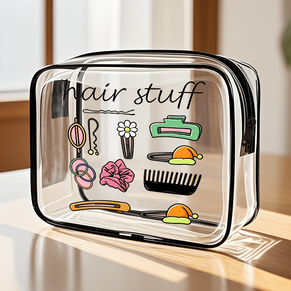 TEMU A Large-capacity Pvc Toiletry Bag With Zipper Closure - High- Toiletry Storage Pouch - As A Gift - Holiday Gift For - Portable And Easy-to-