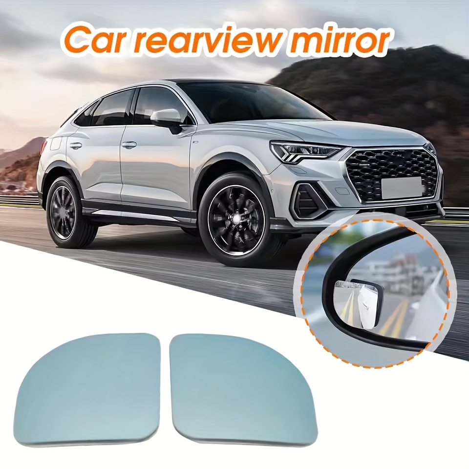 Paquete de 2 espejos retrovisores auxiliares sin marco para coche, espejos retrovisores pequeños univer de gran angular ajustables para coches y motocicletas, espejos de punto ciego, espejos retrovisores de gran angular ajustables de 360°, adecuados para SUV, camiones, furgonetas pequeñas