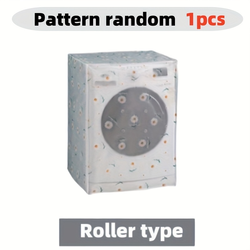 1pc Washing Machine Dust Cover - Thickened Universal Dust Cover With Wave Wheel - Drum Washing Machine Dust Cover (multiple Random Patterns) For Electricity