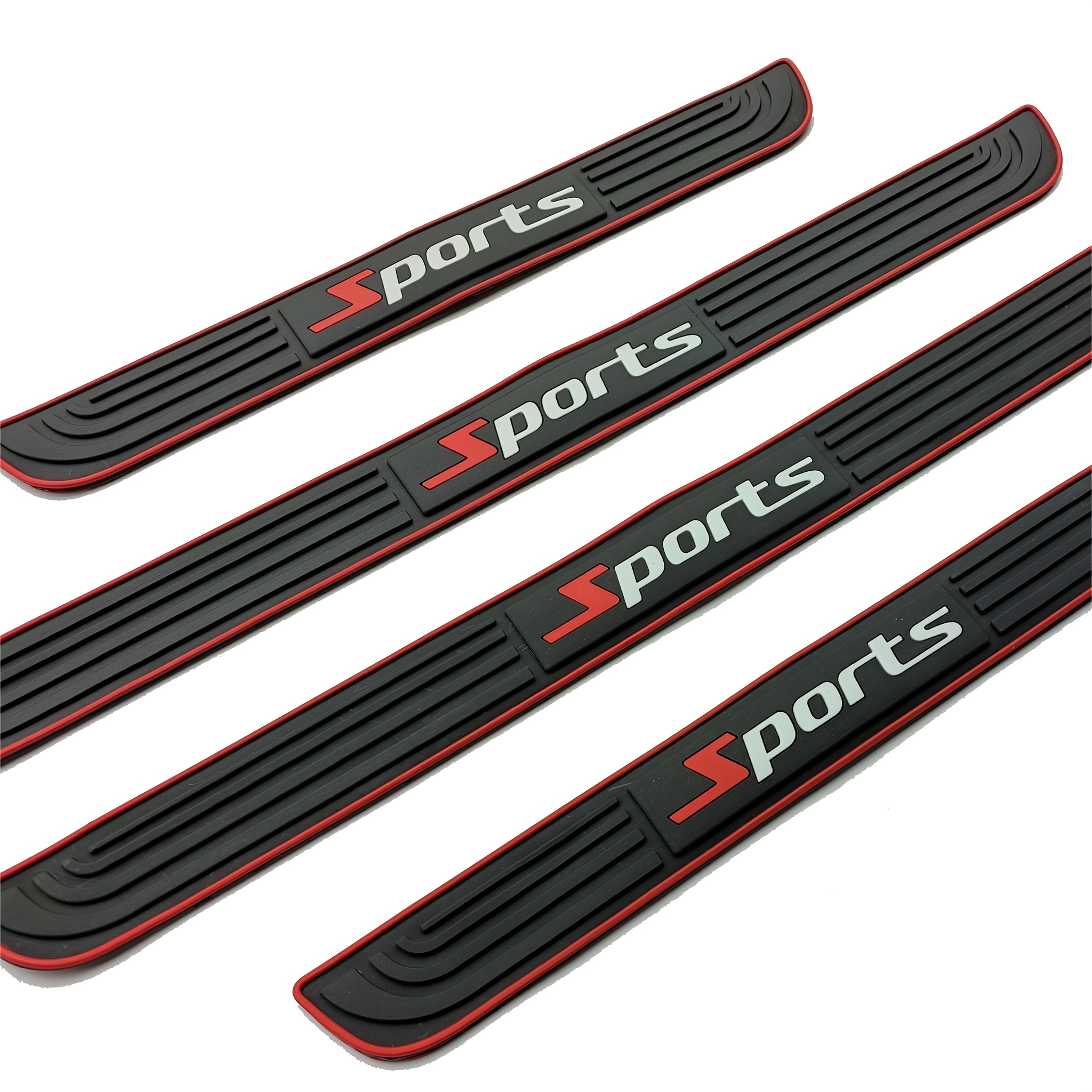 TEMU Car, Install 4 Universal Rubber Door Sill Protectors - Get Protection Now!
