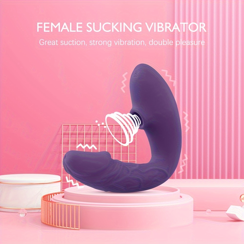 rosa Sex Toys Vibratore succhiante per donne , femmina Prodotti per adulti  , clitorideo vaginale Stimolatore doppia testa Vibratore