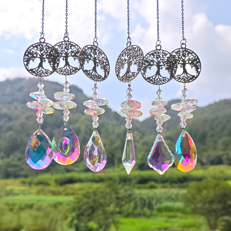 Dream Catcher Crystal Sun Catchers, Window Hanging D&eacute;cor, Rainbow