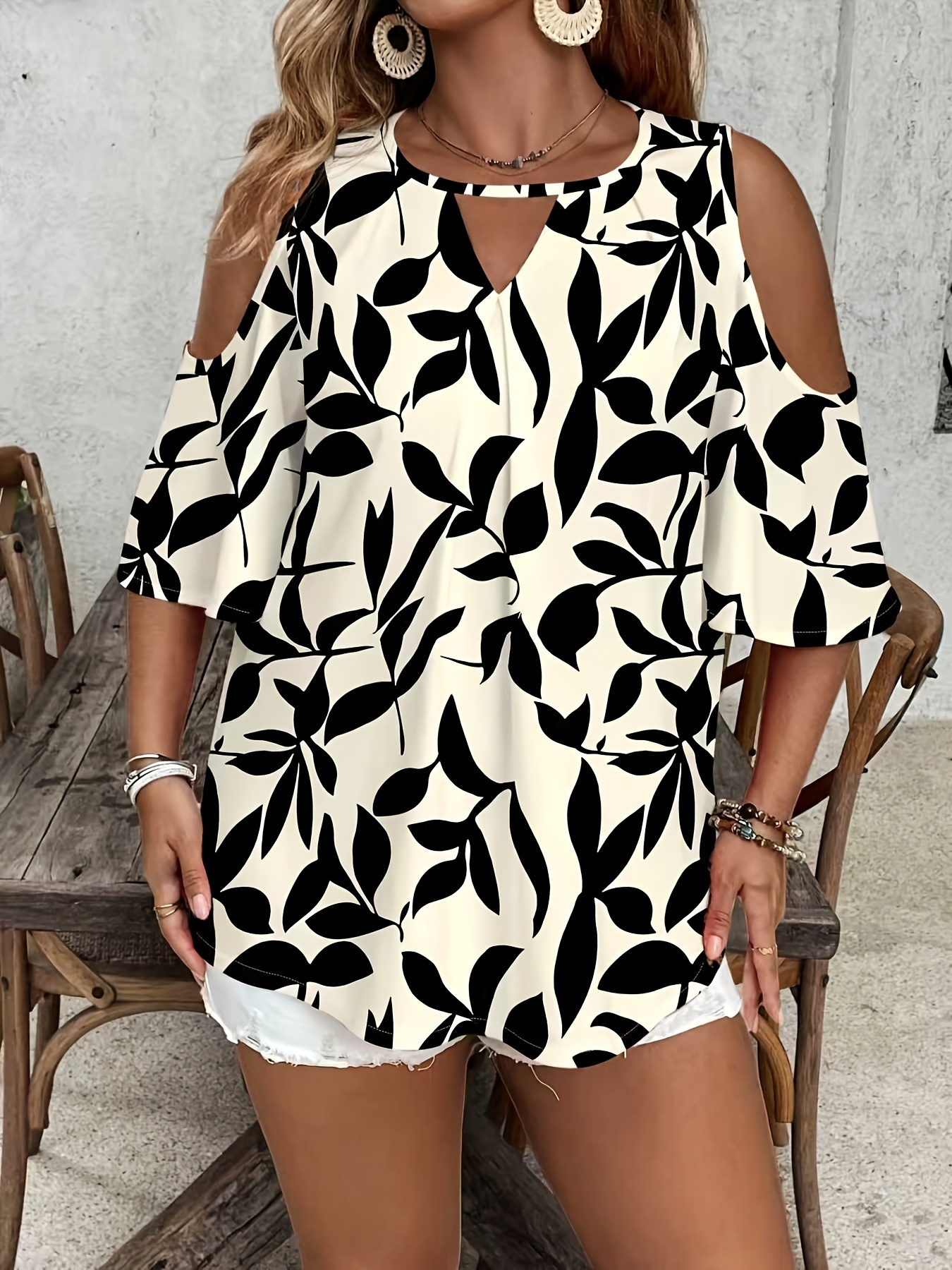 plus size plus size womens off shoulder leopard print blouse new summer fashion top