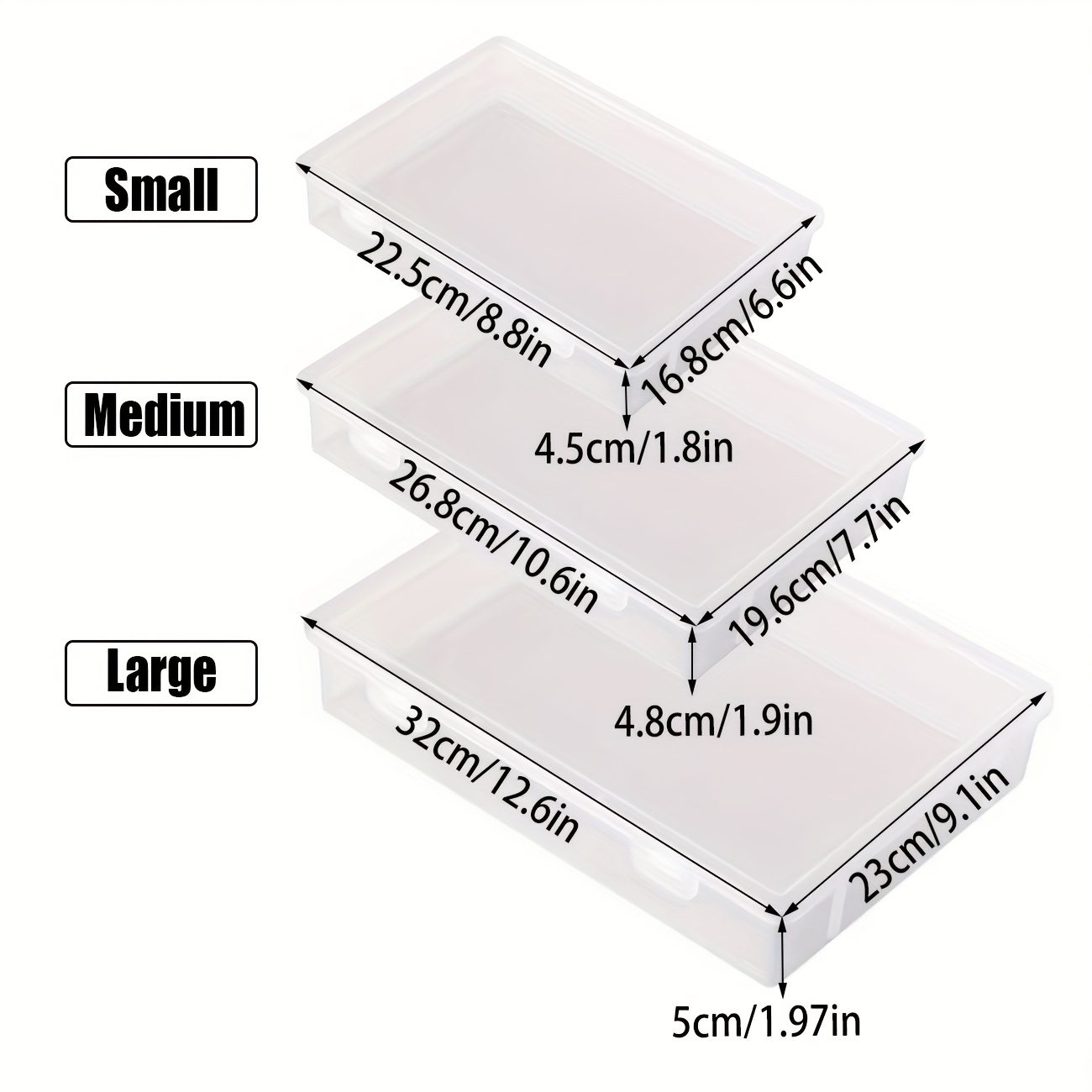 Transparent Plastic Storage Box with Lockable Lid Stackable Organizer