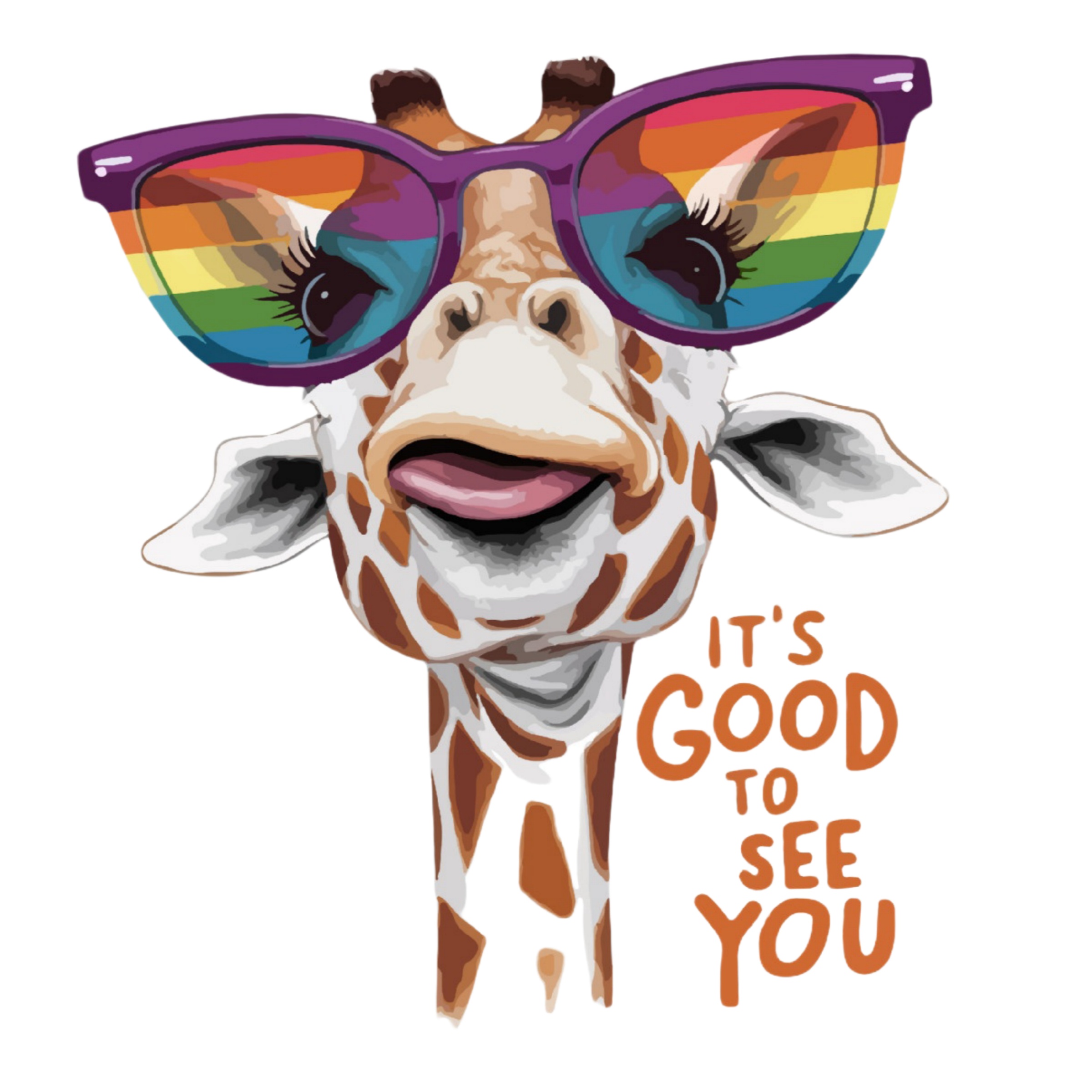 E-shop Giraffen-Aufkleber mit Brille, Weihnachtsdekoration, für Glas, kein Kleber enthalten, Wohnzimmer-Aufkleber, Schlafzimmer-Aufkleber,