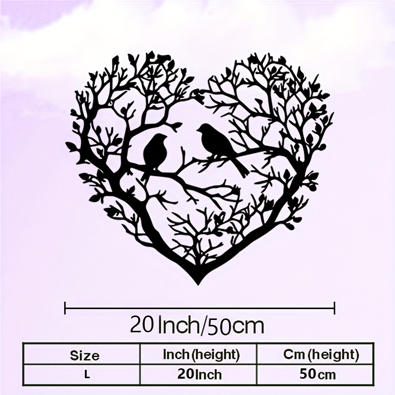 TEMU 1pc Of Sophisticated Metal Wall For Art Featuring A Bird And , Suitable For Decorating Living Rooms, Bedrooms, And Bathrooms. It Makes A Great