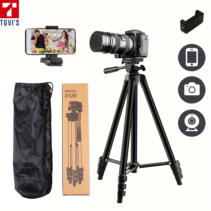 

Tgvi's Z005 Expandable Aluminum Alloy Camera Tripod With Smartphone Mount, Pan Head, Compatible With , , , Panasonic, Iphone For Photography, Selfies, Live Streaming, Video Recording