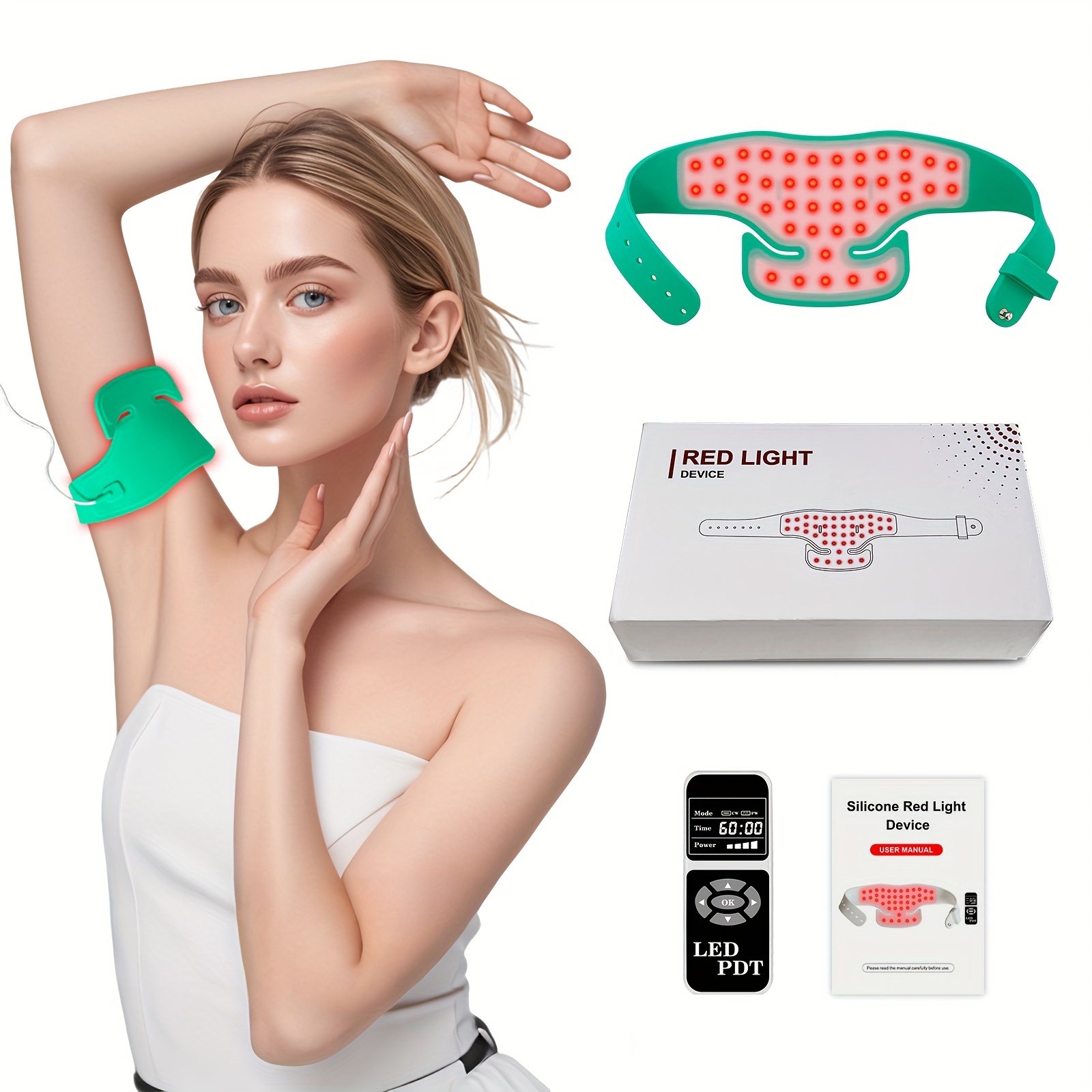 red light relax infrared light relax pad wearable wrap heating pad for body back waist shoulder knee feet faster energy recovery with timer fathers day gifts thanksgiving gifts Product details 1