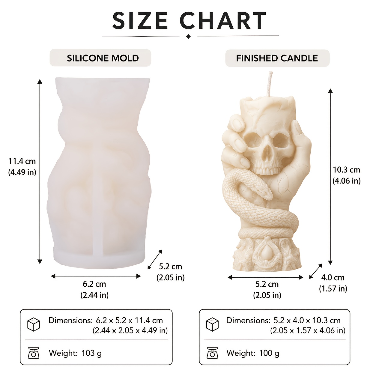 TEMU Stampo in silicone a forma di e , stampo per candele in argilla resina per decorazioni di Halloween, stampo per di scheletro 3D
