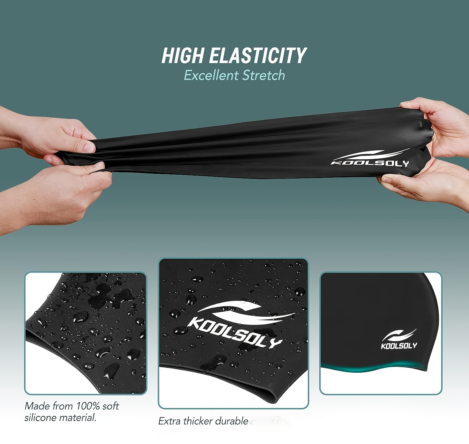 Swimming Cap for Long Hair Swimming Accessories Including Earplugs And Nose Clip