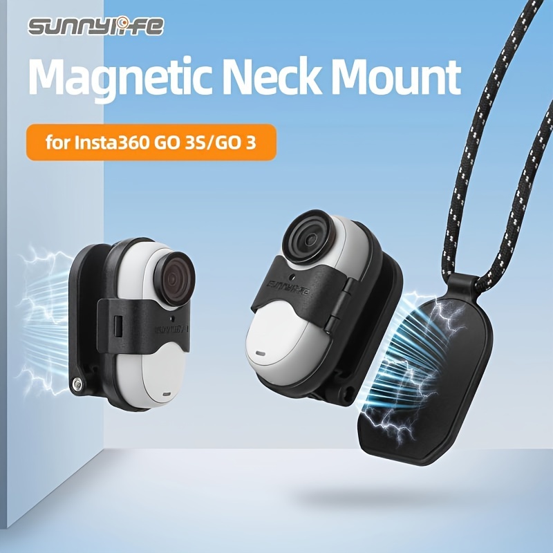 

Sunnylife Magnetic Neck Mount For 3s/go 3, Plastic Pov Camera Holder, Rust-resistant Oval-shaped Sports Camera Support For Vlogging Shots, No Battery Required