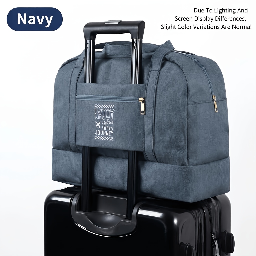 TEMU Large Capacity Double-layer Travel Organizer Bag | Rolling Suitcase Cover, Handbag | Fitness Swimming Toiletry Bag | Unisex Sports Fitness Bag |
