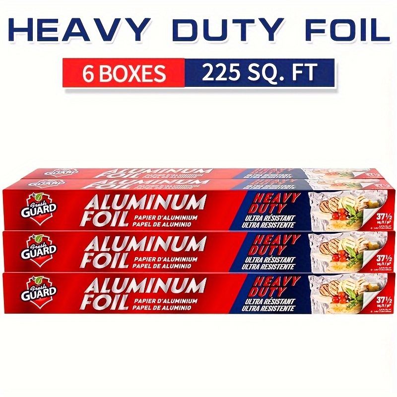 

Heavy Duty Aluminum Foil Roll, Pack Of 6, Total 225 , 12 Inch Width, For Restaurant Use, Disposable Food Wrapping For , , And Sandwiches