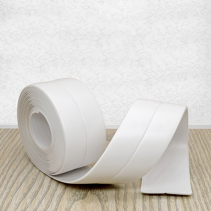 TEMU 1 Rouleau de Ruban d'Étanchéité Auto-Adhésif Imperméable Ultra-Résistant, Couvre-Fissures pour Salle de Bain et Cuisine, Longueur 3,2 Mètres,