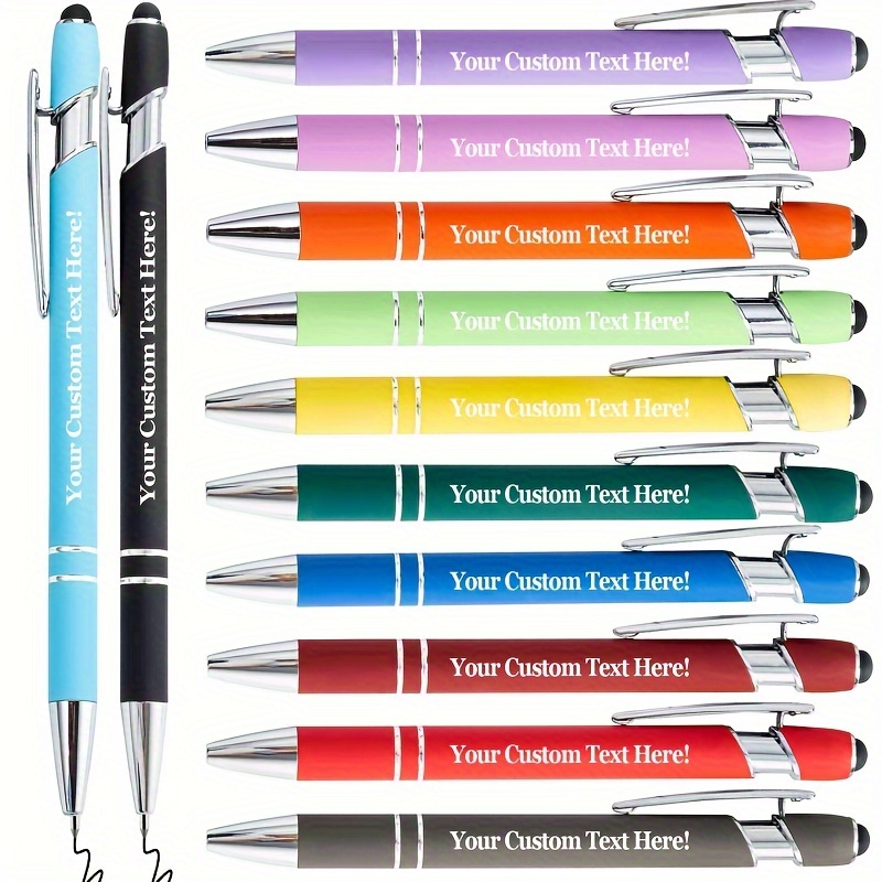 

Custom 12-pack Employee Appreciation Pens - Ergonomic Metal Stylus & Fine Point Pen Set, Retractable, Inspirational Screen Touch Design For Colleagues & Team Events (vibrant Colors)