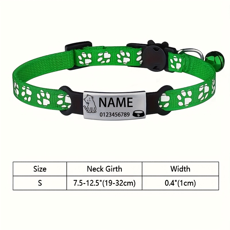 Personalisierbares Leder Halsband Fr Hund Oder Katze  Mit Gravur & Glocke  Adressanhnger Hund