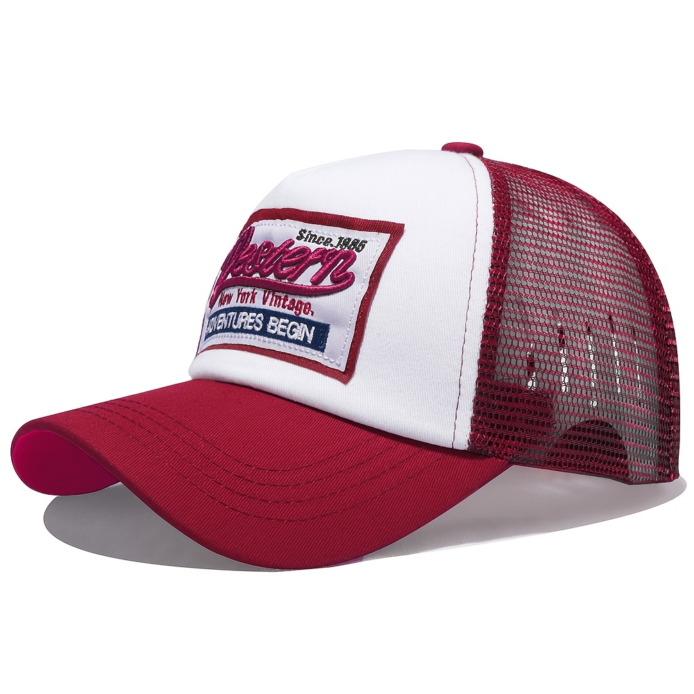 TEMU Classic Versatile Mesh For Summer - Unisex Outdoor Casual Sports Baseball With Curved Brim, Comfortable And Stylish Couple's Travel Essential
