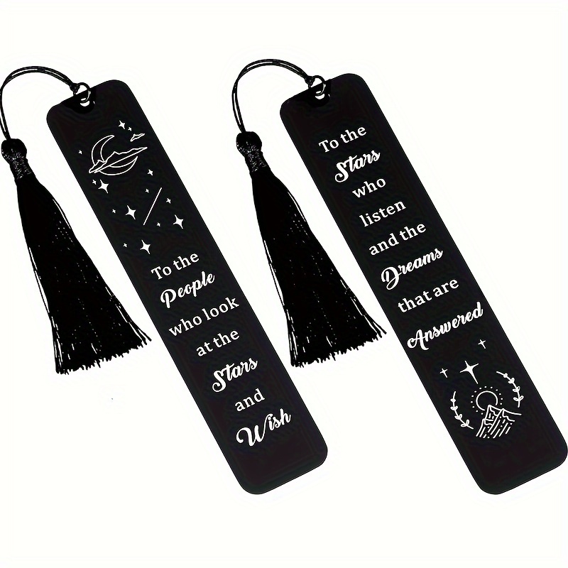 

1pc Stainless Steel Tassel Bookmark, A Gift For Book Lovers, To Those Who Gaze At The Stars And Make Wishes.