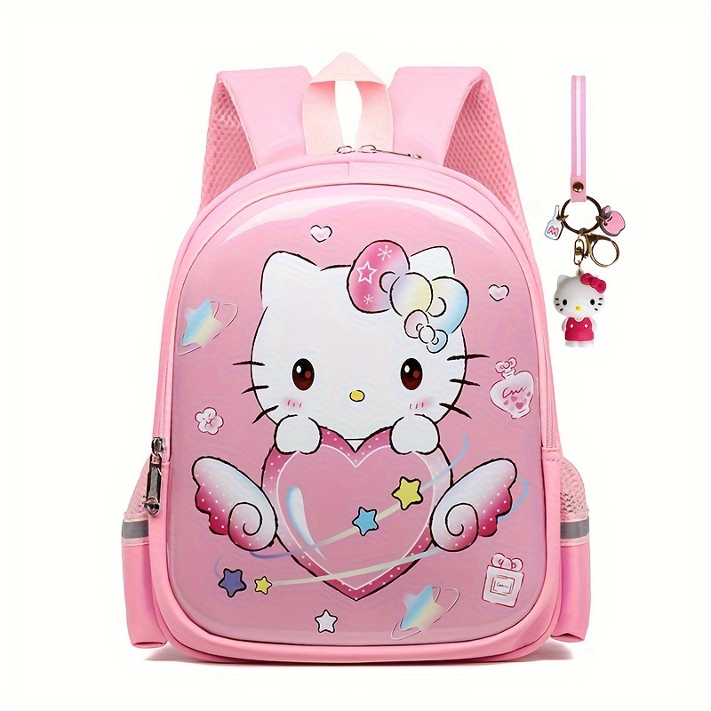 

Hello Kitty Cute Anime Cartoon Backpack For Women, Add Some Cuteness To Your Day! Cat Print Backpack Pink