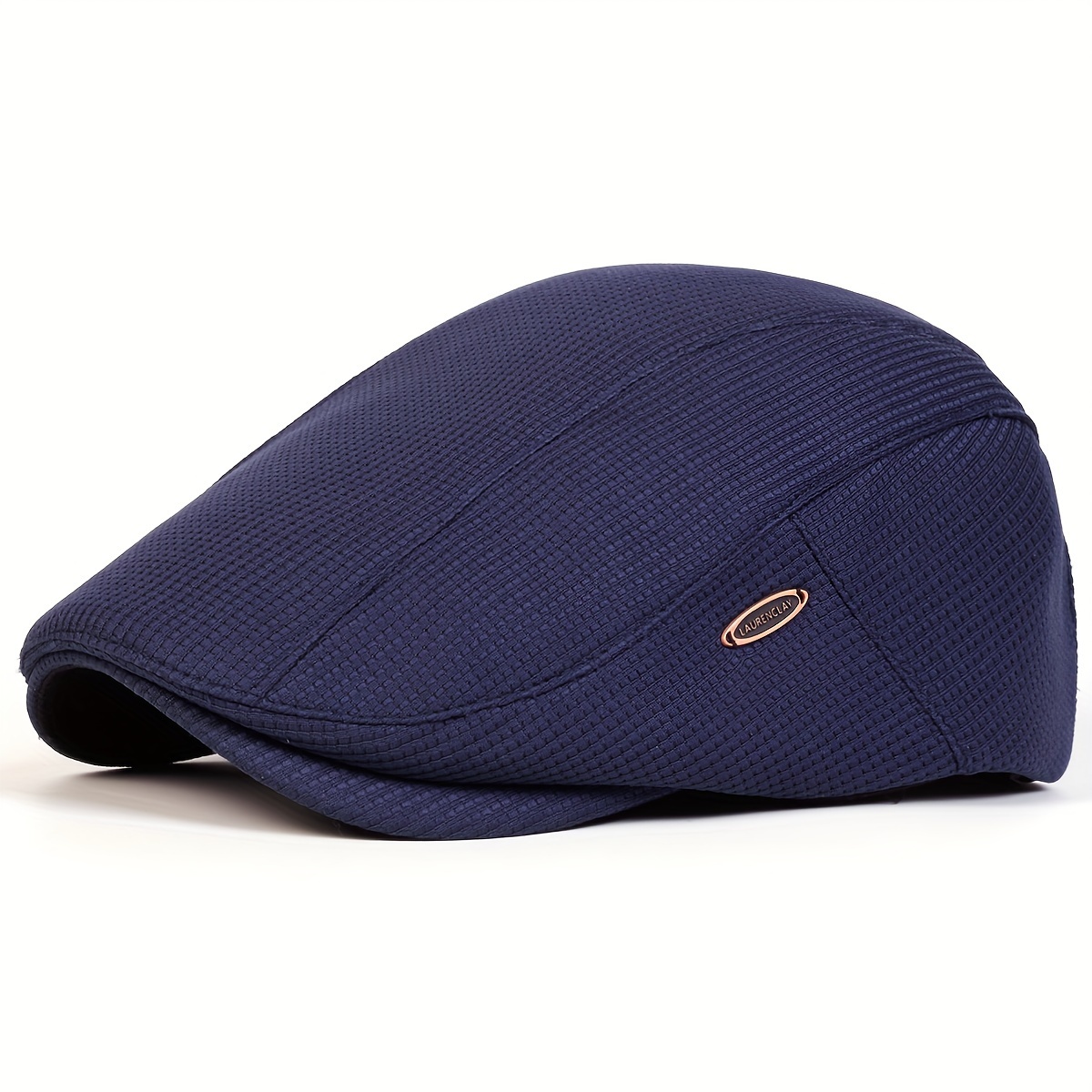 E-shop Herren-Beret mit Seitenschild – Stylische Polyester-News-Cap für Herbst, Winter, Reisen & Strandpartys