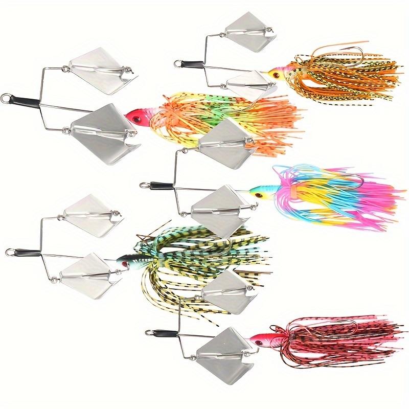  Spinner Baits,5PCS Spinnerbait Fishing Lure, Jig Spinner Baits  Kits Swimbait, Metal Beetle Spin Fishing Lures, for Bass Trout Pike Salmon  Walleye Freshwater Saltwater (0.35oz) : Sports & Outdoors