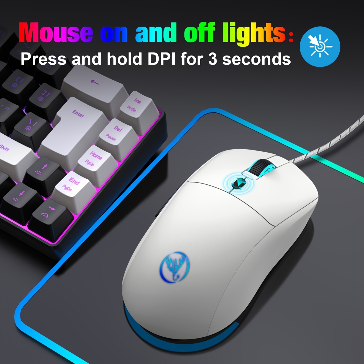 

Hxsj Wired Mouse With 6 Buttons, Color , , Optical Movement, Corded Electric, For Home Office Gaming, No Battery Required, Usb Powered, ≤36v