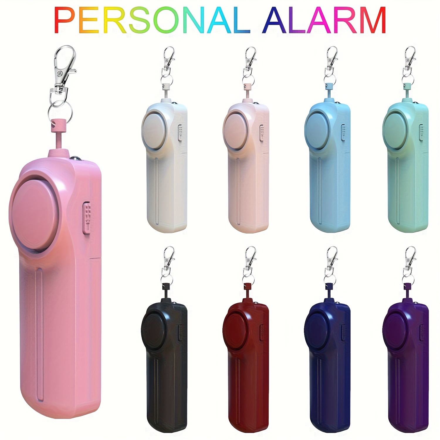 1pc 130db safety sound personal alarm personal safety alarm keychain personal alarm for women men elderly emergency safety alarm