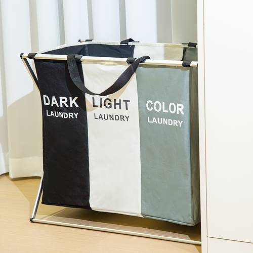 one pack large laundry basket portable laundry basket multi grid classification dirty clothes hamper handheld oxford cloth storage basket three grids dual grids single grid large home textile storage basket summer graduation season laundry baskets