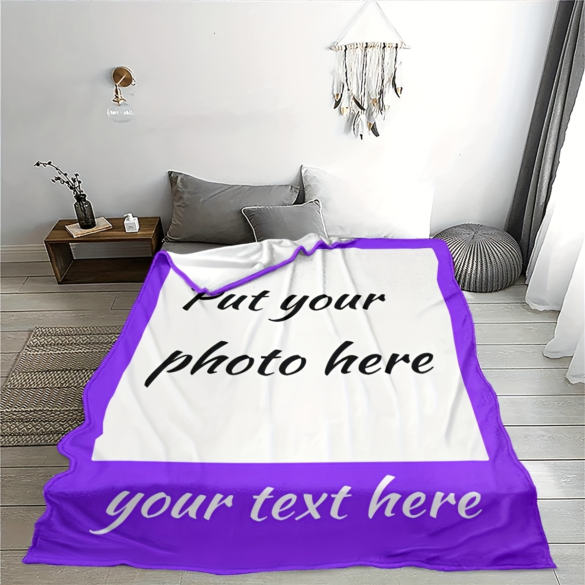 Custom Blanket with Personalized Image and Text