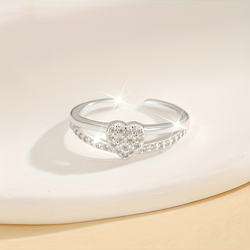 Women's Heart-Shaped Adjustable Open Toe Ring — Summer Accessory