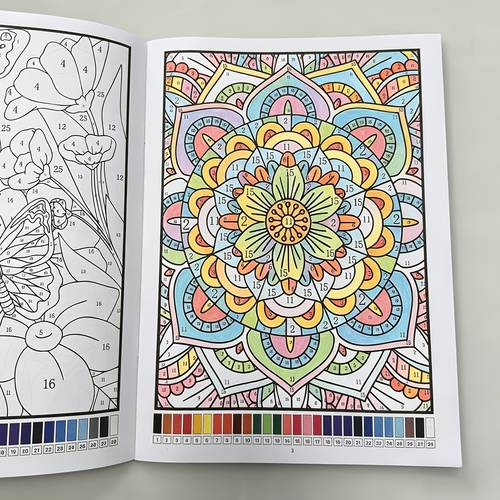 adult color by book 32 pages relaxing mandala floral themed color by number pages for adults relax anti anxiety art relax coloring workbook large to designs coloring for relaxation and