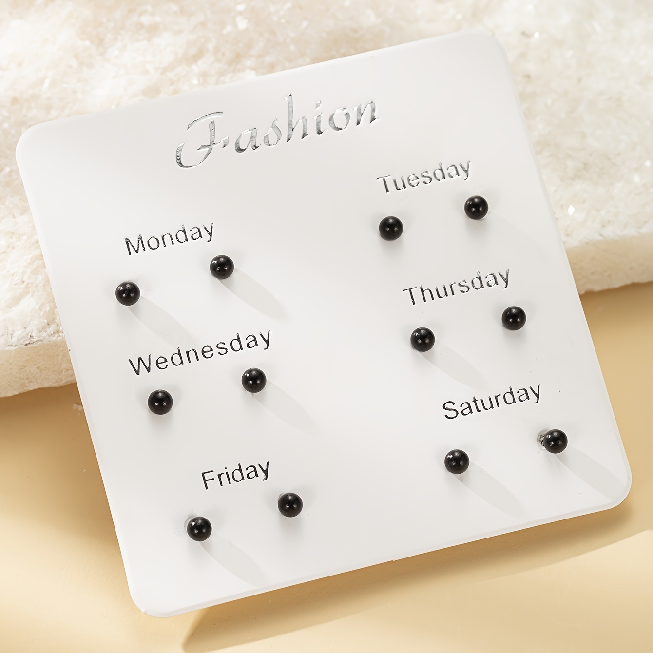 6 Pairs Lovely Round Earrings Set for Women