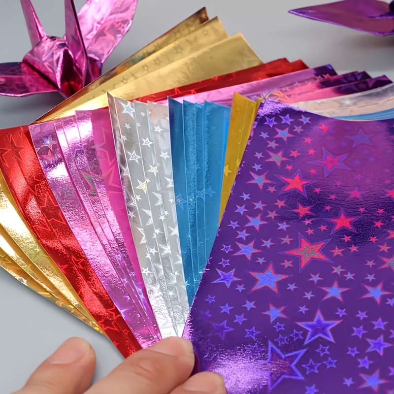 TEMU 50 Sheets Colored Laser Paper - Vibrant Mixed Colors, High-quality Durable Paper For Crafts, Scrapbooking, Party Decorations - Perfect For