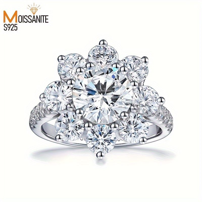 

S925 Sterling Silver Moissanite Ring Women Ring Fashion Luxury Design For Valentine's Day Engagement Birthday Gifts And Gift-giving