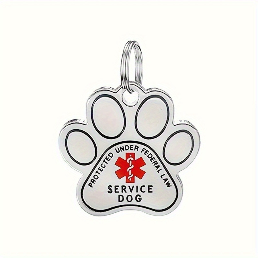 TEMU Dog Pet Tags - Personalized Pet Id Tags With Paw Print Design, Christmas Gift For Owners, Free Engraving Of And Owner's Phone Number, Anti-lost,