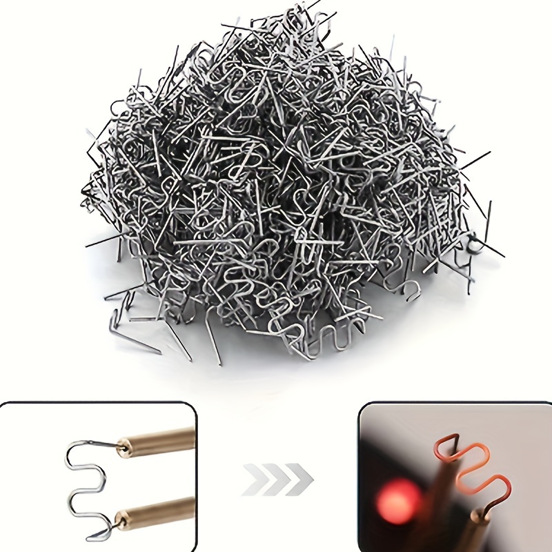 

1000pcs 0.6/0.8mm Bumper Repair Welding Wire, Plastic Repair Hot Nail Welding Supplies, Suitable For Plastic Welding All Plastic Repair, Repair Car Bumper, Plastic Cracks.