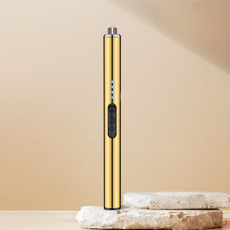 TEMU Usb Charged Flameless Electronic Ignition - Windproof Portable Lighter, Suitable For Candles, Stoves, Camping, Barbecues, Kitchens - Safe For