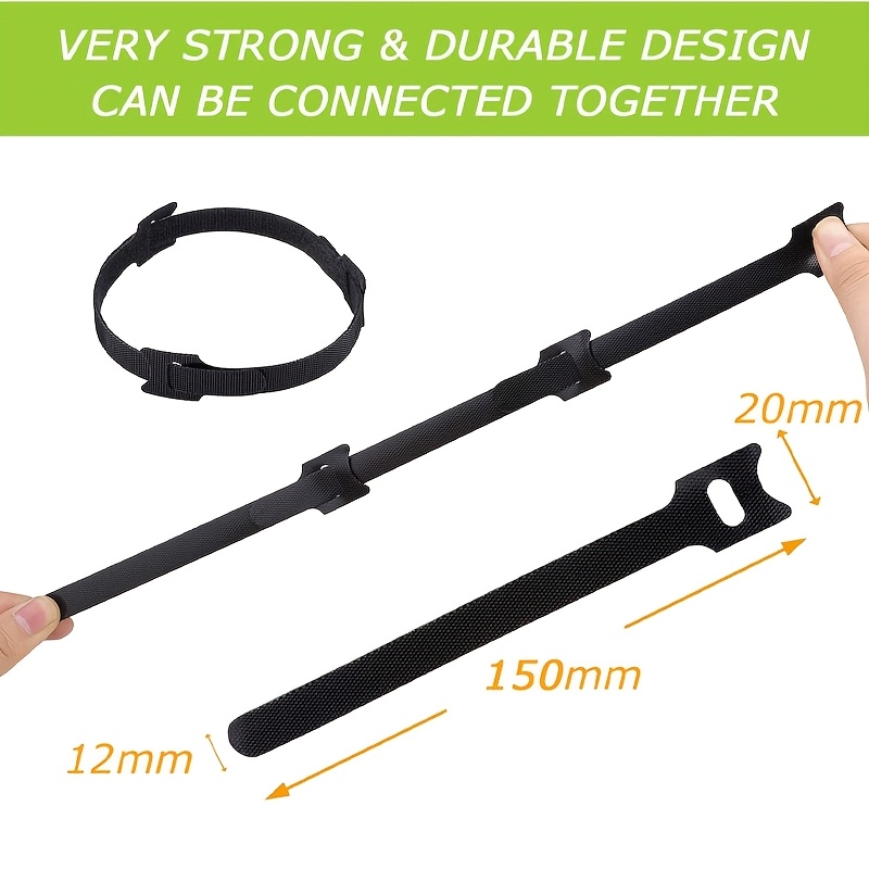 160pcs Reusable Adjustable Cable Ties, 2 Sizes